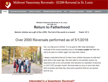 Tablet Screenshot of midwestvasectomyreversals.com